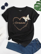 Heart And Letter Graphic Tee
